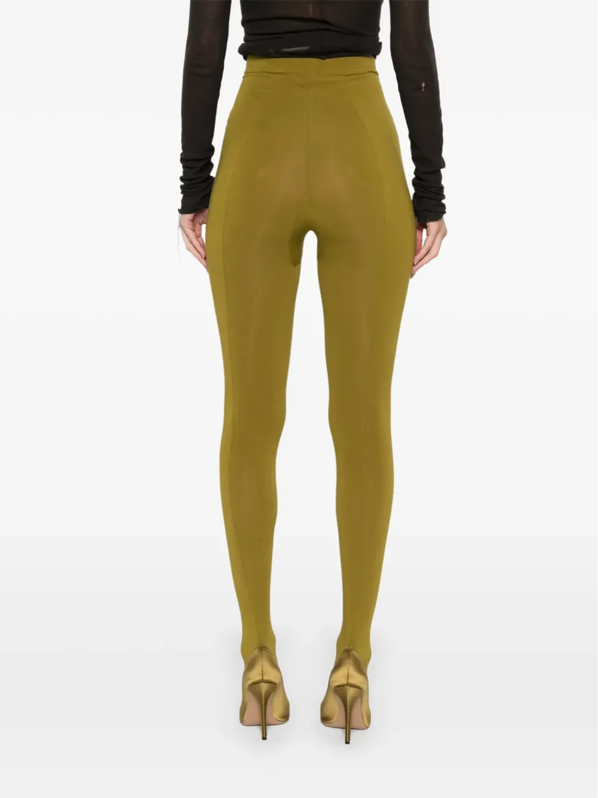 Romeo Gigli Pre-Owned 1990s elastic-waist tights - Green - 画像4
