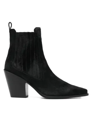 Sartore pull-on block-heel boots - Black - サムネイル1