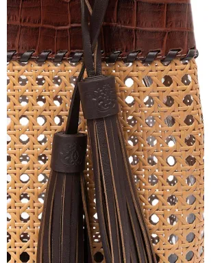 Isla セクスタヴァダ ウェーブン タッセル ショルダーバッグ - サムネイル4