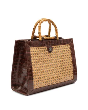 Isla ディアナ クロコダイルエフェクト ウーブン トートバッグ - サムネイル5