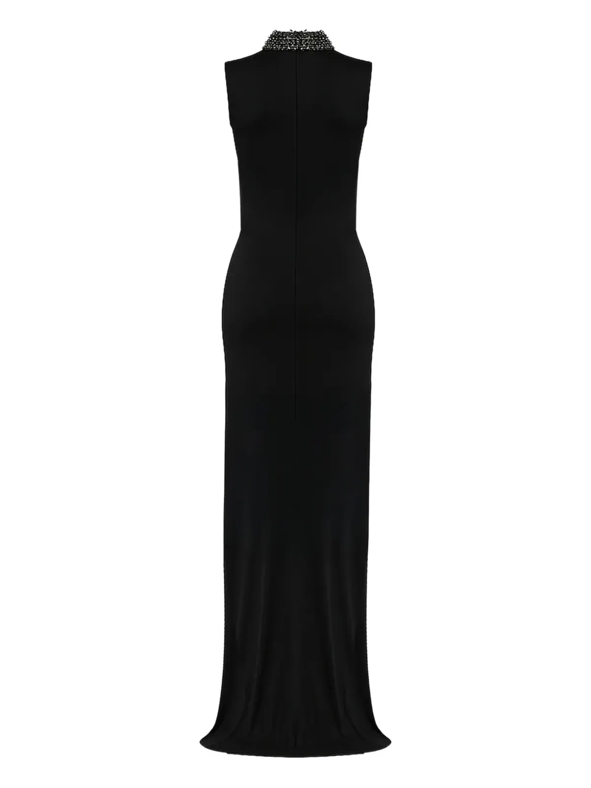 The New Arrivals Ilkyaz Ozel 装飾ノースリーブイブニングドレス - 画像5