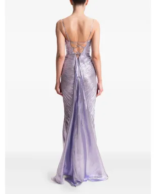 Maria Lucia Hohan サラ メタリックエフェクト マキシドレス - サムネイル4