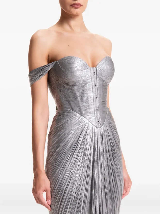 Maria Lucia Hohan Maria Lucia Hohan Susie オフショルプリーツドレスの商品画像