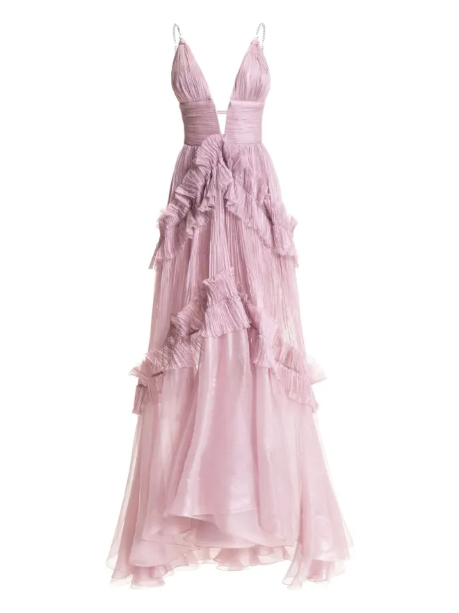 Maria Lucia Hohan Maria Lucia Hohan Yarinna ラッフルアシンメトリードレスの商品画像