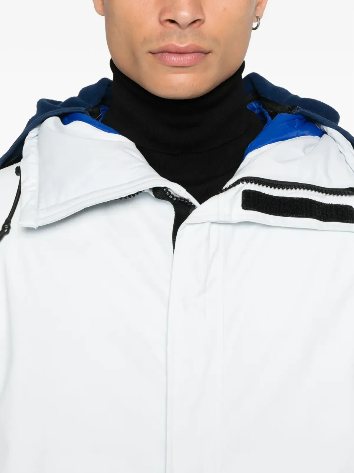 Stone Island ロゴパッチ コート ブルー - 画像5