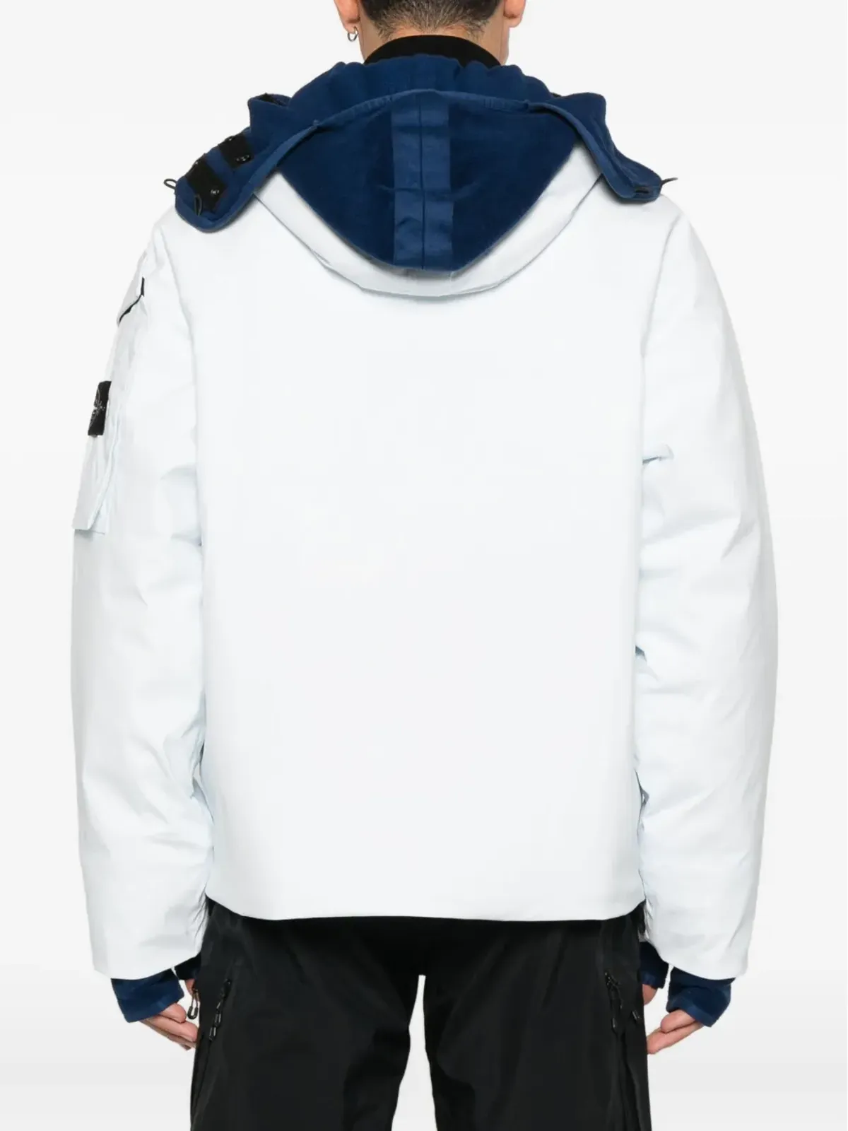 Stone Island ロゴパッチ コート ブルー - 画像4