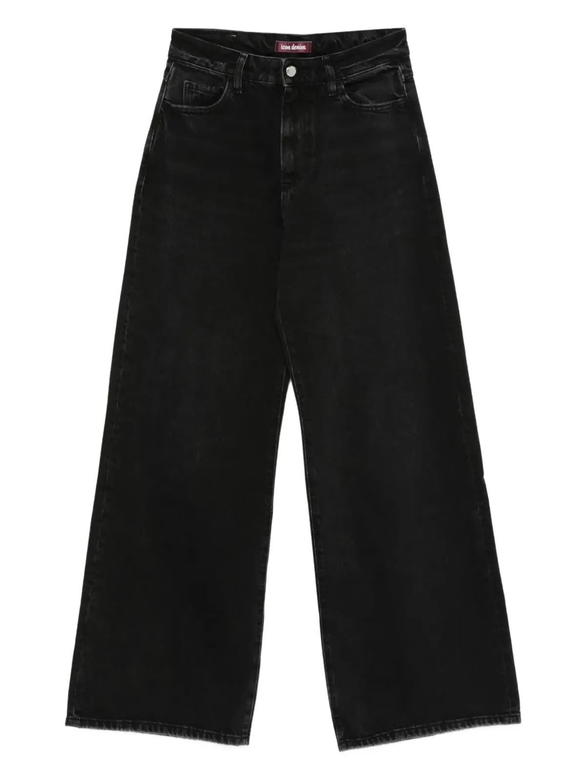 ICON DENIM コットンデニム ワイドレッグジーンズ - ブラック - 画像1