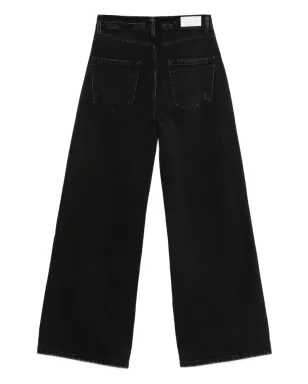 ICON DENIM コットンデニム ワイドレッグジーンズ - ブラック - サムネイル2