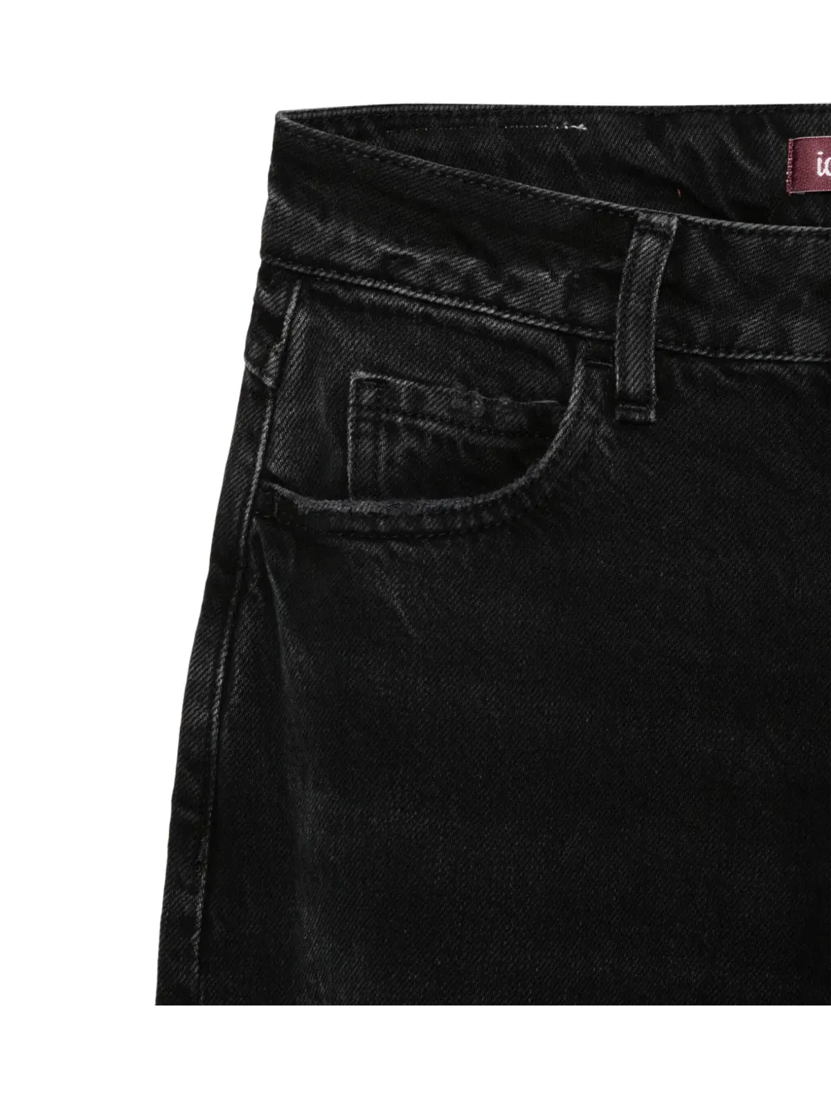 ICON DENIM コットンデニム ワイドレッグジーンズ - ブラック - 画像3