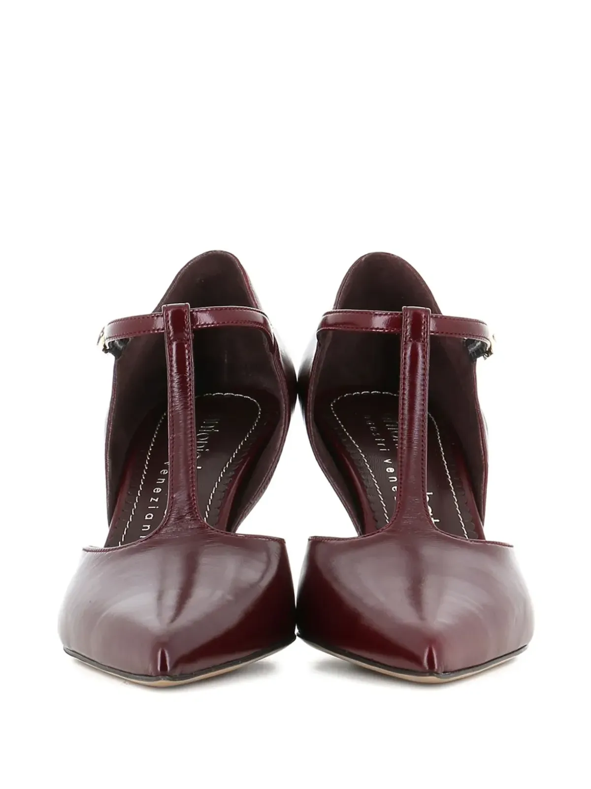 Antonio Barbato Maestri Veneziani 70mm Tストラップバックルパンプス - 画像4