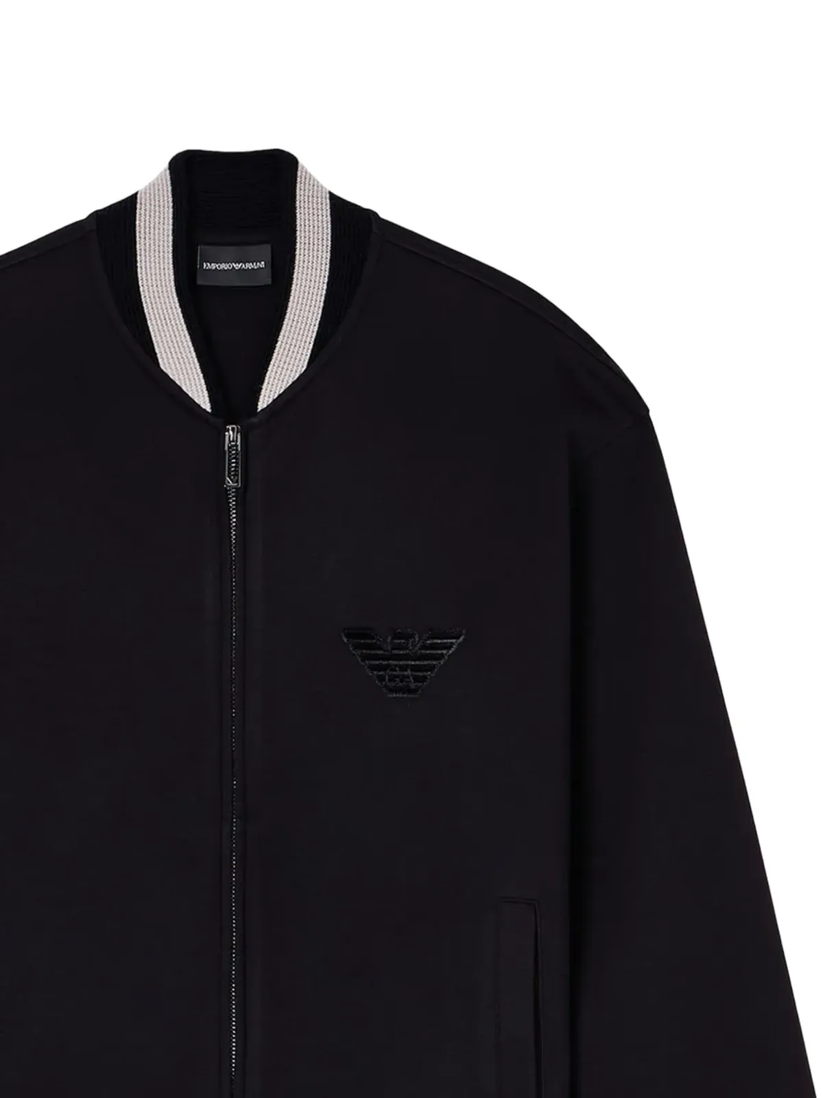Emporio Armani イーグルパッチ付きジップアップボンバージャケット - 画像2