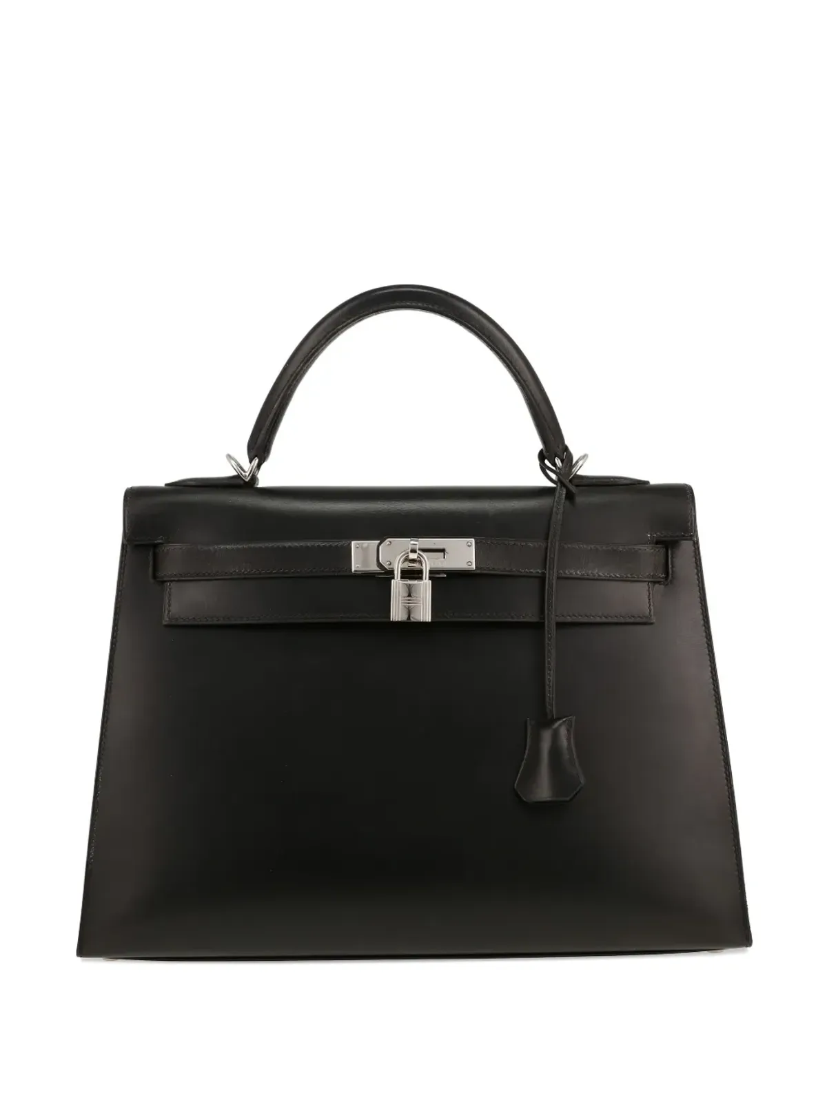 Hermès ビンテージ ケリー レザー トートバッグ - ブラック - 画像1