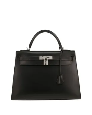 Hermès ビンテージ ケリー レザー トートバッグ - ブラック - サムネイル1