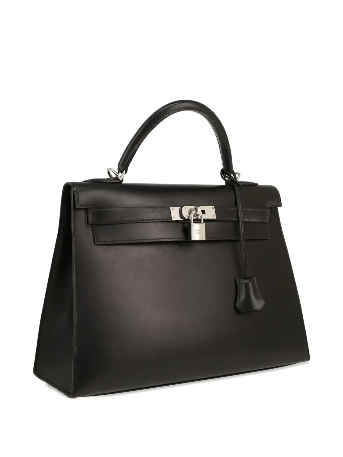 Hermès ビンテージ ケリー レザー トートバッグ - ブラック - 画像3