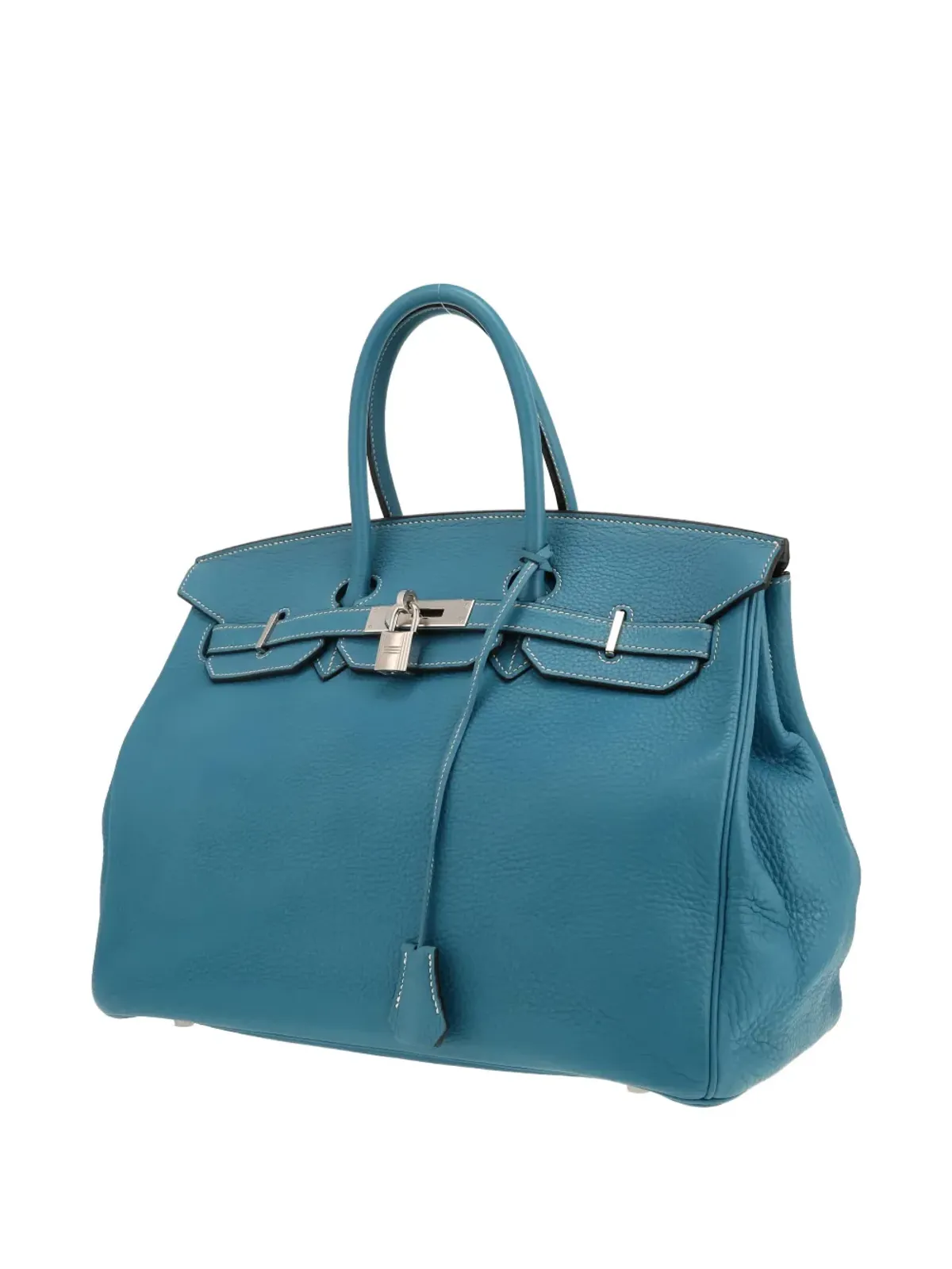 Hermès ビンテージ 2007 Birkin 35 レザー トートバッグ - ブルー - 画像5