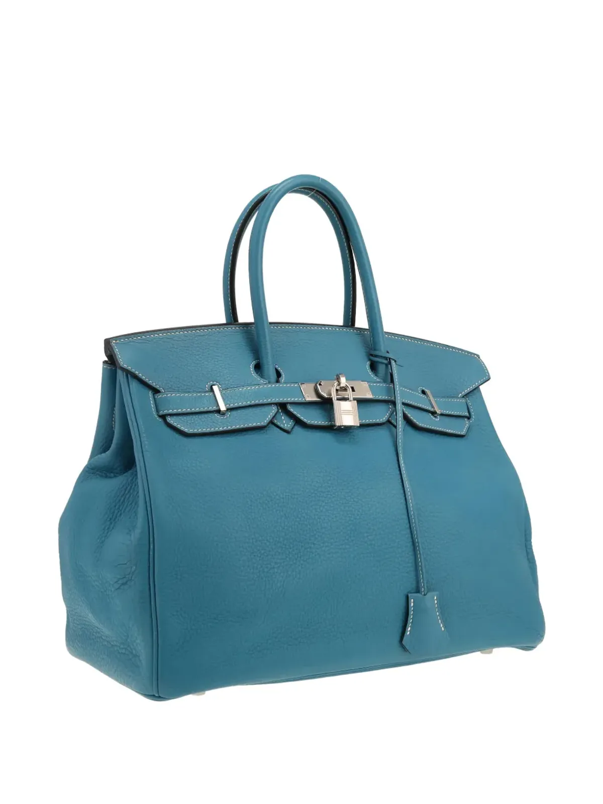Hermès ビンテージ 2007 Birkin 35 レザー トートバッグ - ブルー - 画像3