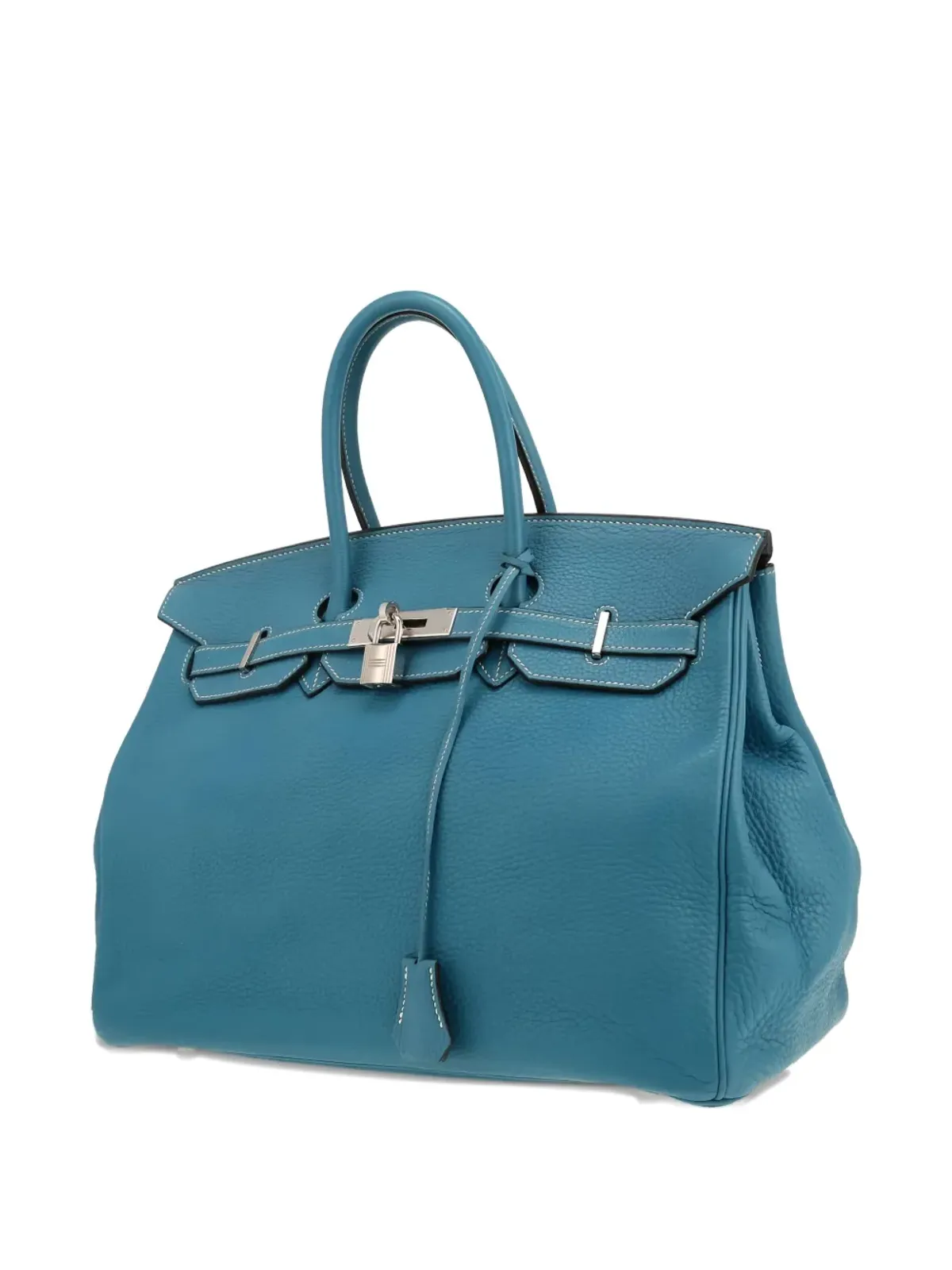 Hermès ビンテージ 2007 Birkin 35 レザー トートバッグ - ブルー - 画像4