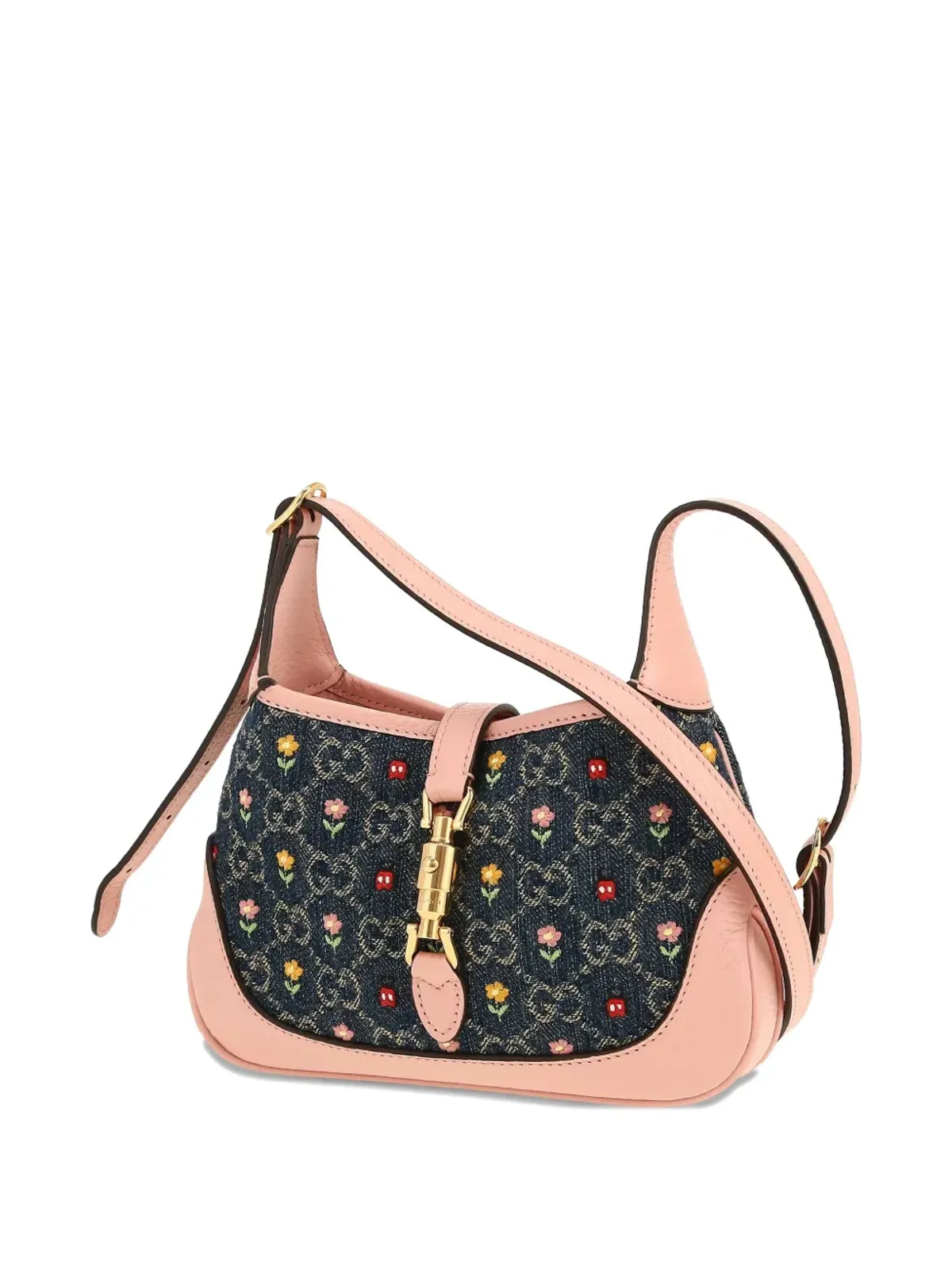 Gucci ビンテージ ジャッキー・モノグラム柄ミニバッグ ピンク - 画像5