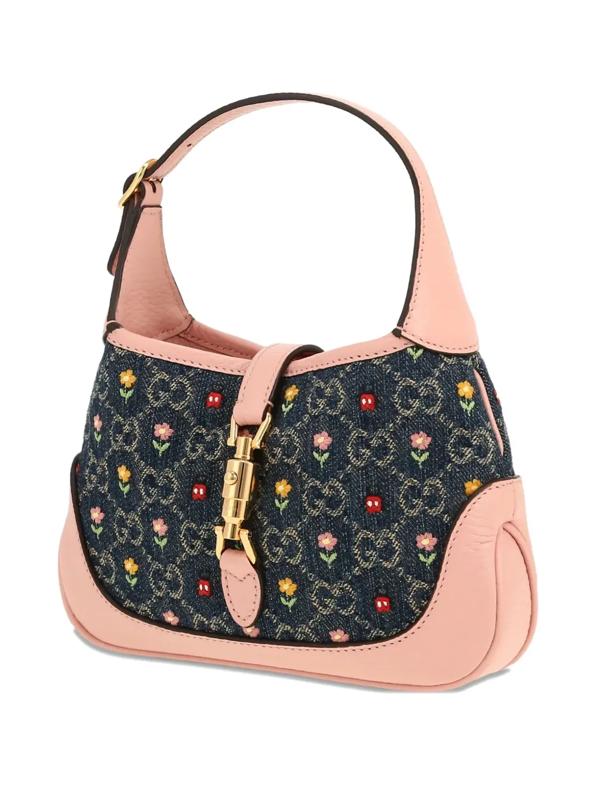 Gucci ビンテージ ジャッキー・モノグラム柄ミニバッグ ピンク - 画像3