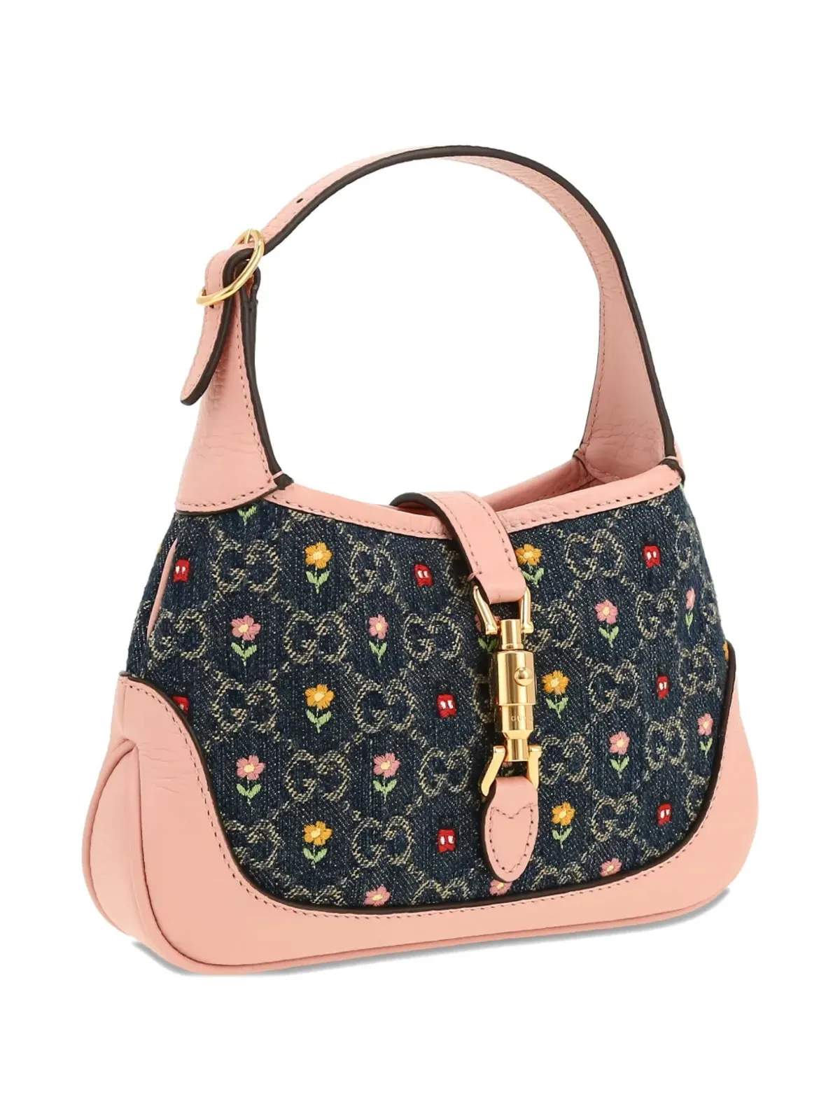 Gucci ビンテージ ジャッキー・モノグラム柄ミニバッグ ピンク - 画像4