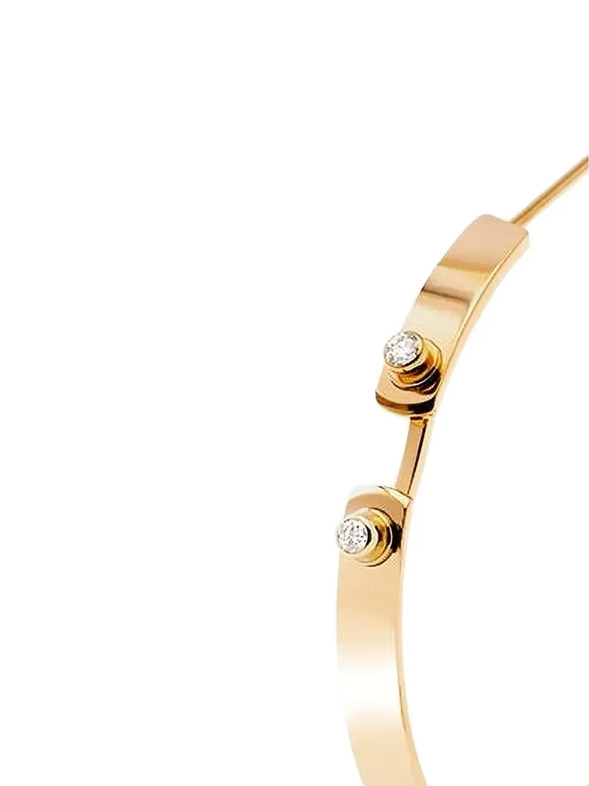 Nouvel Heritage 月曜の朝の気分 ダイヤモンド フープピアス - 画像2