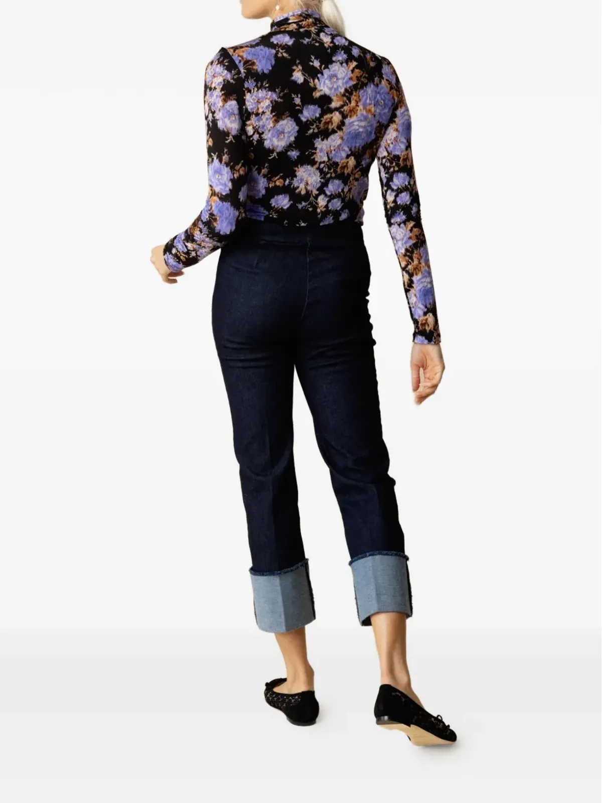 Avenue Montaigne Bonnie cuffed-hem jeans - 画像3