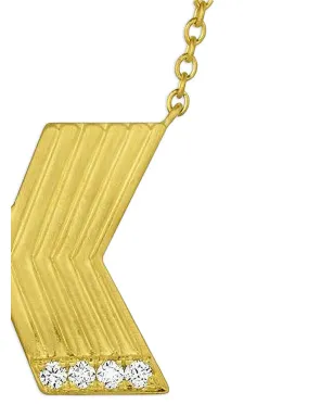 Leigh Maxwell 18K yellow gold Letter X diamond necklace - サムネイル2