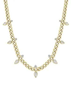 Zoë Chicco 14K イエローゴールド ホロー ダイヤモンド ネックレス - サムネイル1