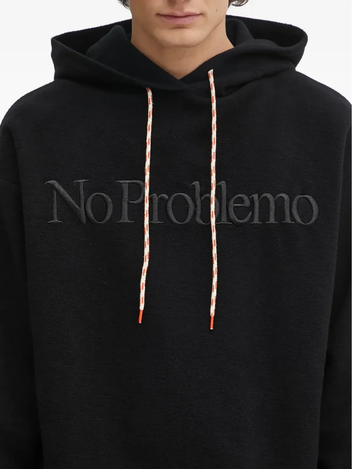 NO PROBLEMO ロゴ刺繍フーディー - 画像4