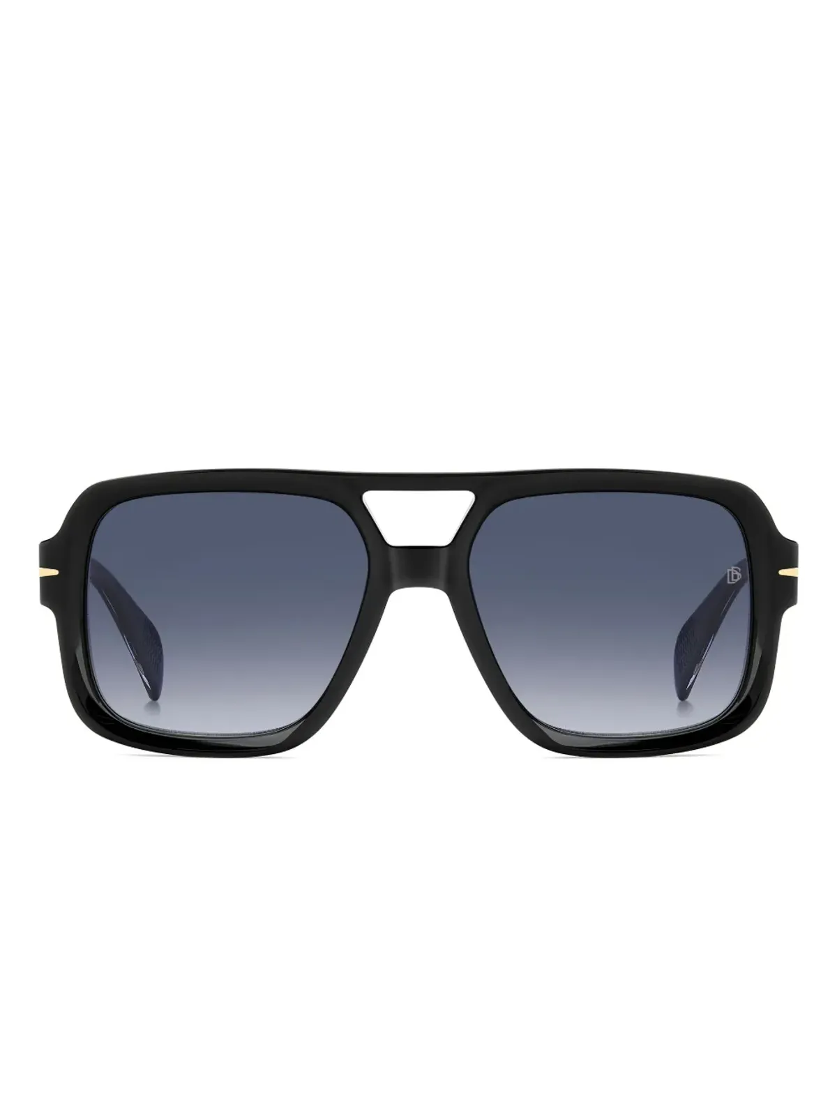 Eyewear by David Beckham 幾何学的サングラス - Black - 画像1