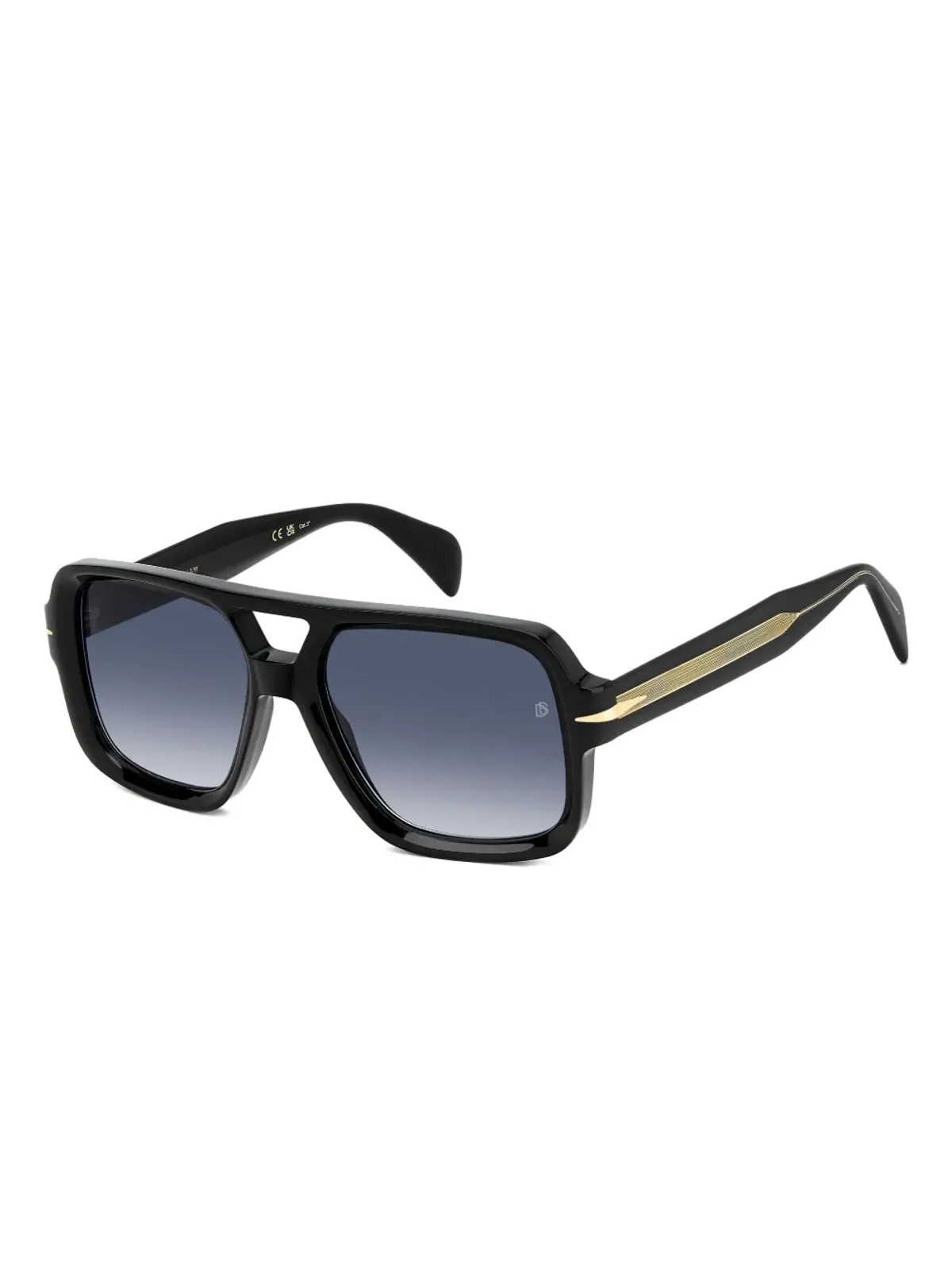 Eyewear by David Beckham 幾何学的サングラス - Black - 画像2