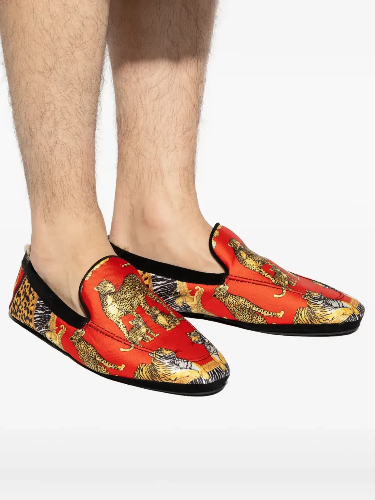 Versace Home 動物柄のホームローファー - 画像5