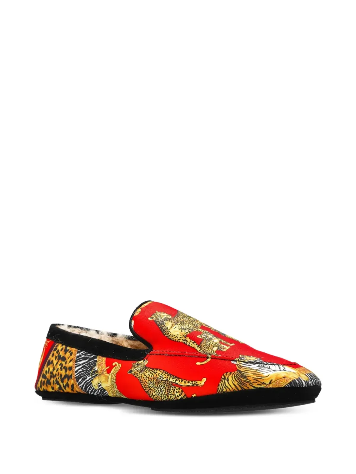 Versace Home 動物柄のホームローファー - 画像2