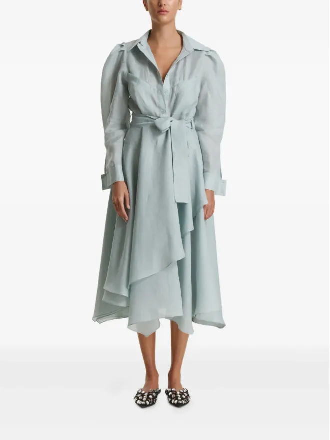 PNK PNK アクア タイウエスト レイヤード ミディドレスの商品画像