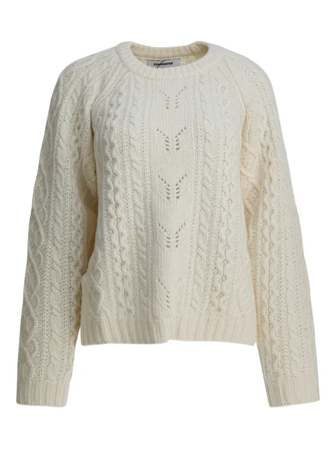SANDBEIGE SANDBEIGE ケーブル編みニットウェアの商品画像