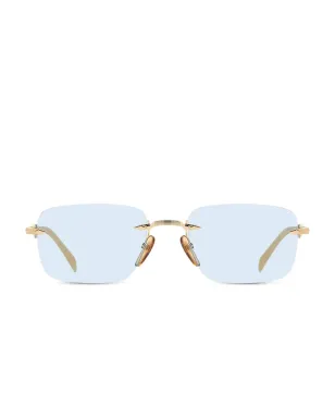 Eyewear by David Beckham 長方形サングラス（ゴールド） - サムネイル1