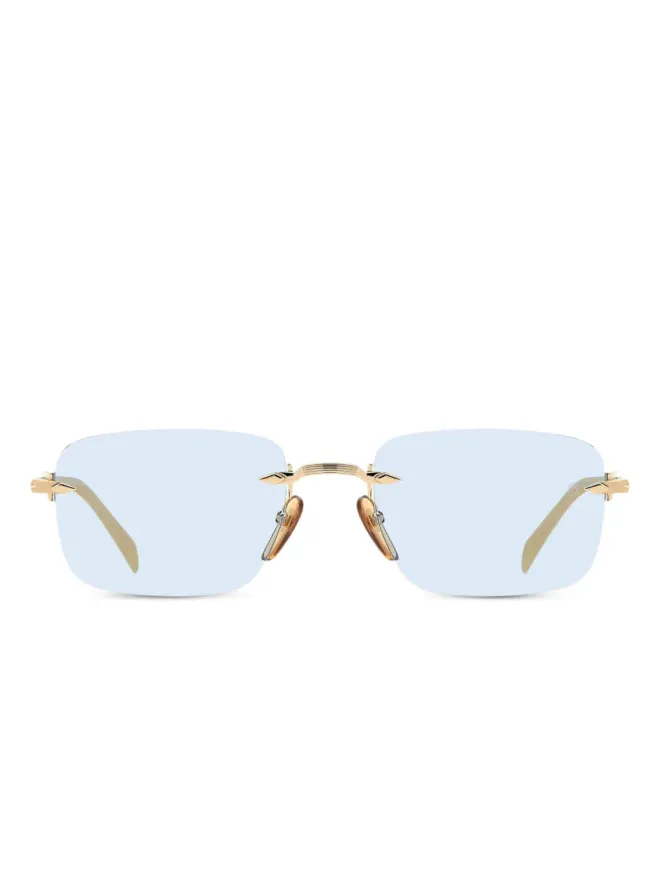 Eyewear by David Beckham Eyewear by David Beckham 長方形サングラス（ゴールド）の商品画像