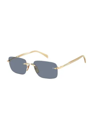 Eyewear by David Beckham 長方形サングラス（ゴールド） - サムネイル4