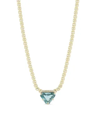 Zoë Chicco 14K イエローゴールド サファイアとダイヤモンド ネックレス - サムネイル1