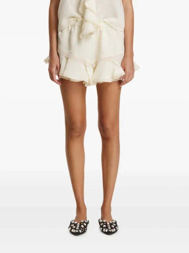 PNK PNK ラッフルレースリネンショーツの商品画像