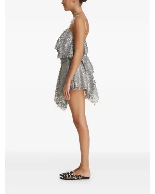 PNK sequin ruffled top - Grey - サムネイル2