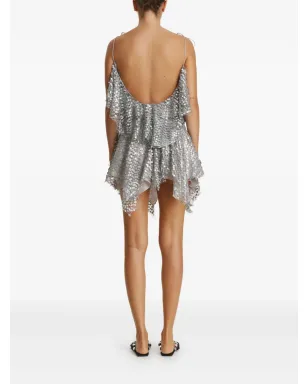 PNK sequin ruffled top - Grey - サムネイル3