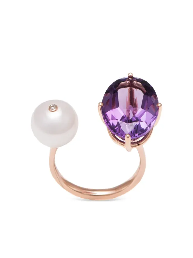 Stefere Stefere 18K rose gold Terri multi-stone ring - Pinkの商品画像