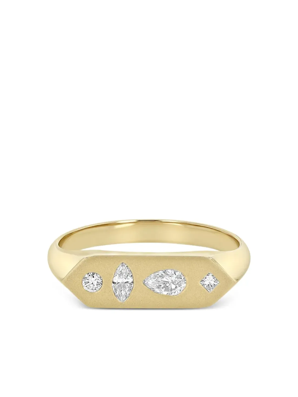 Zoë Chicco 14K イエローゴールド ヘキサゴン ダイヤモンド リング - 画像1