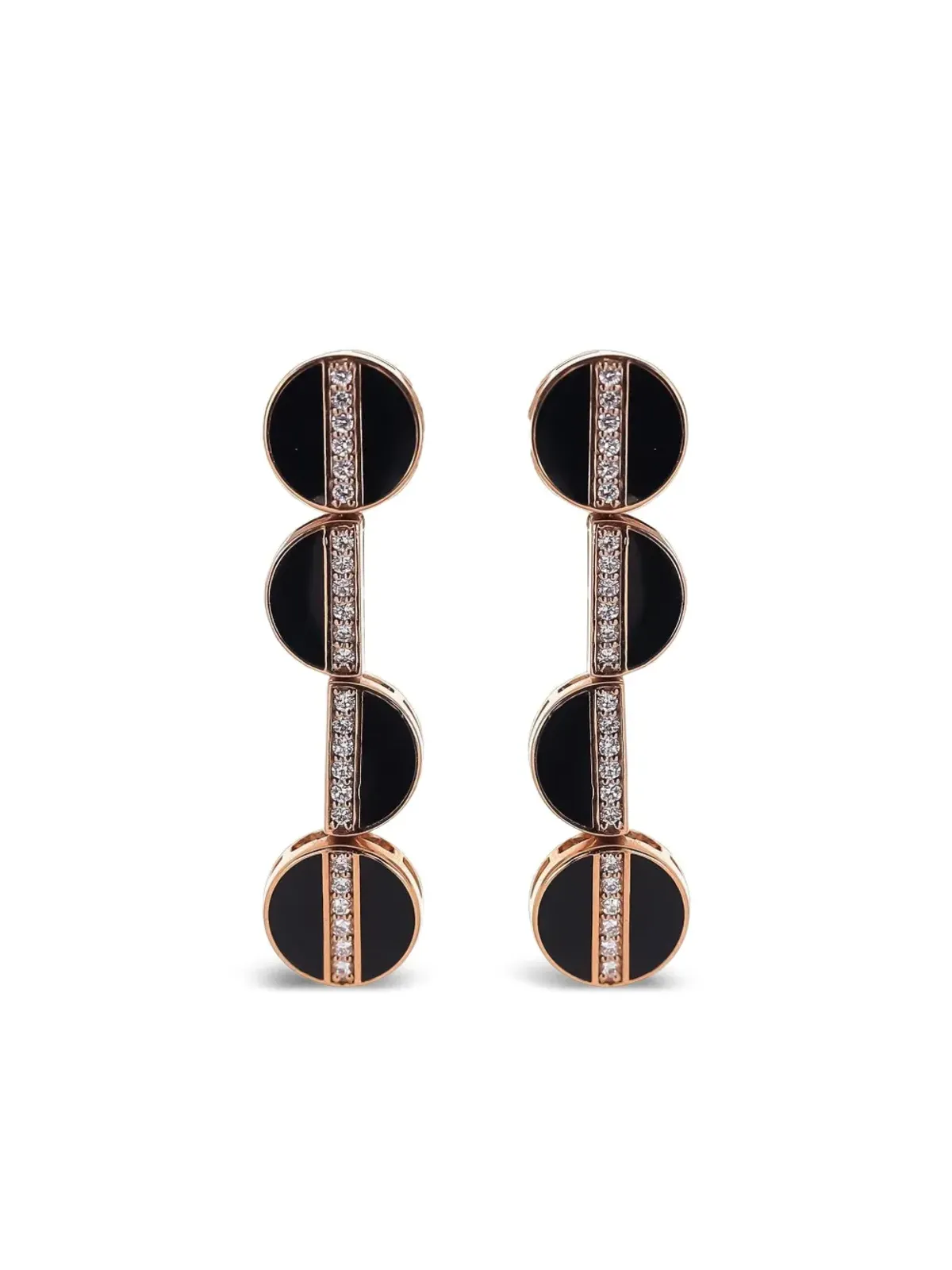 Alessa Jewelry エリクサー 18K ローズゴールド ダイヤモンド イヤリング - 画像1