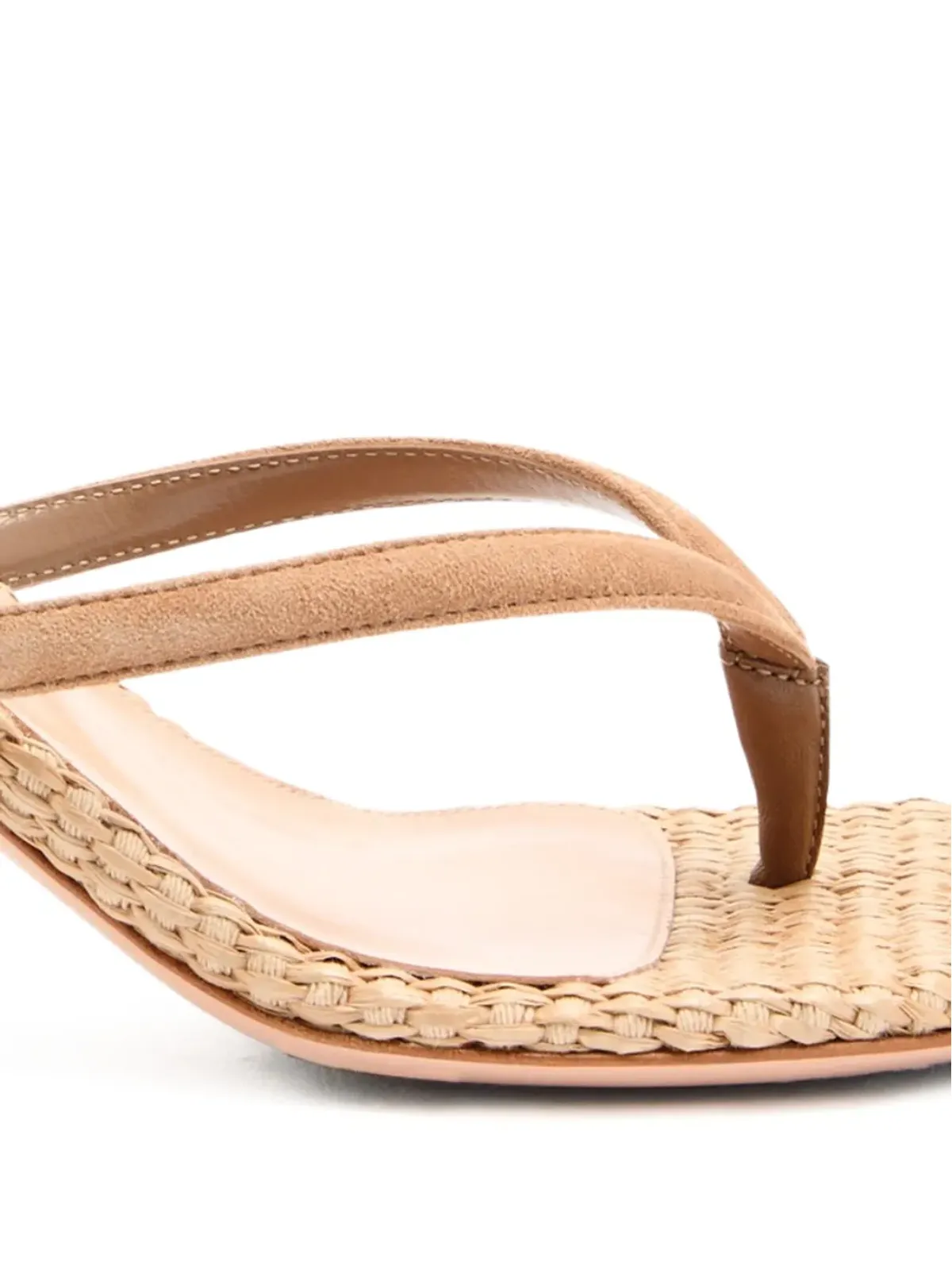 Gianvito Rossi カルプソ ラフィア トングサンダル - 画像2