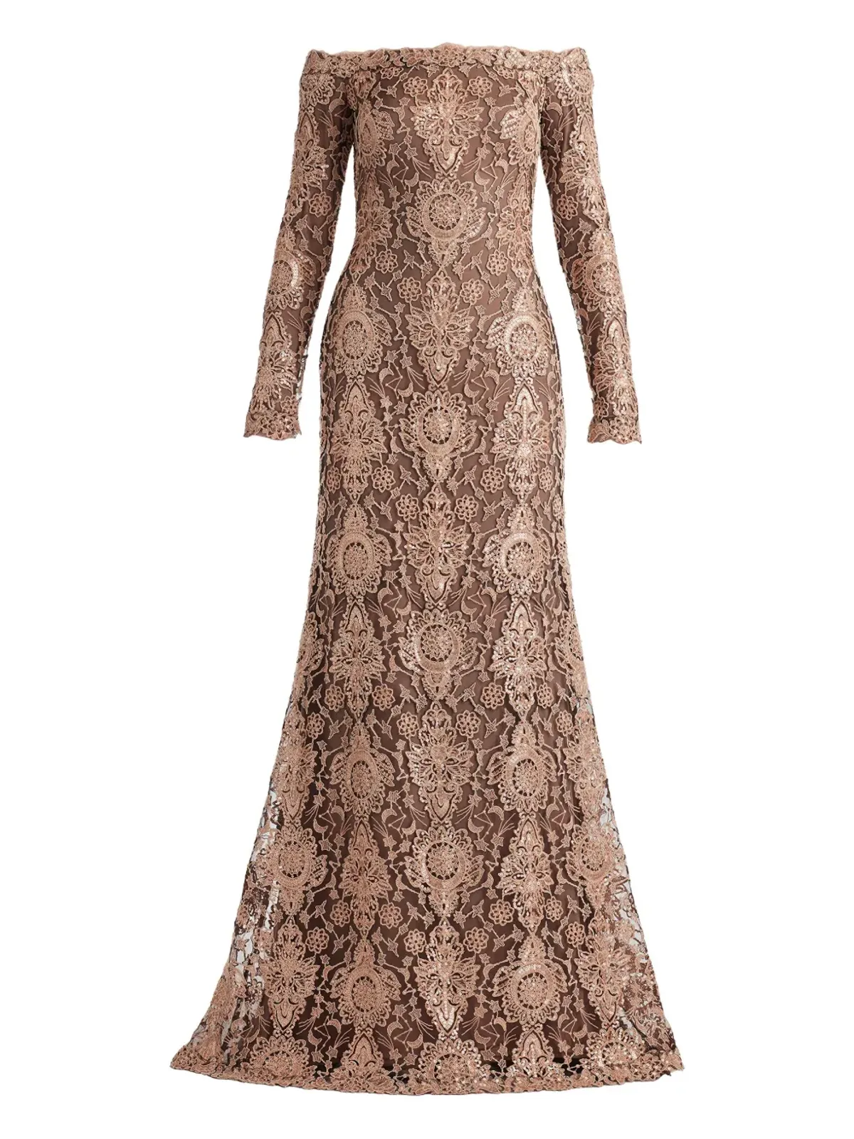 Tadashi Shoji オフショルダーマキシドレス - 画像1