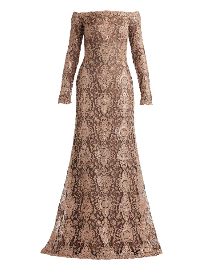 Tadashi Shoji Tadashi Shoji オフショルダーマキシドレスの商品画像