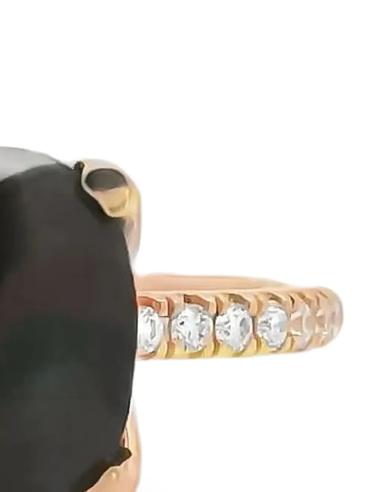Lisa Nik 18Kローズゴールド ダイヤモンド＆ガーネット クッションリング - ピンク - 画像2