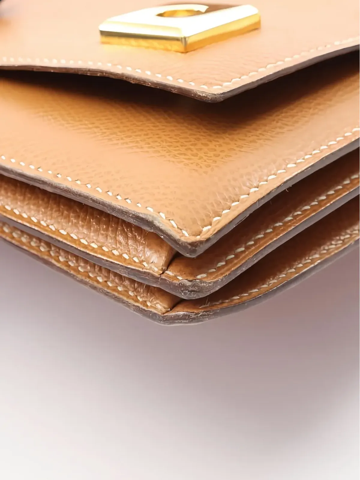 Hermès ビンテージ 1986年 ゴールド金具 ピアノ トート バッグ ブラウン - 画像5